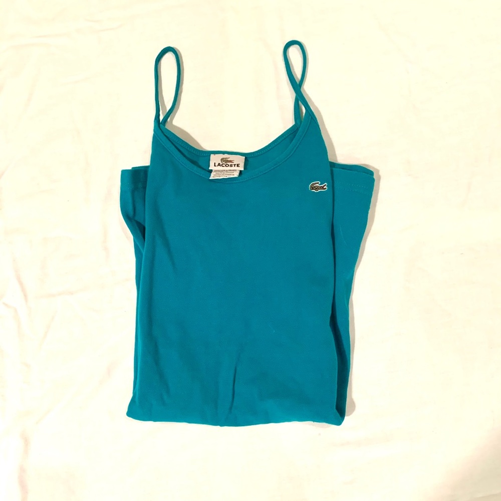 Vintage Lacoste Teal Sleeveless Dress Size 4